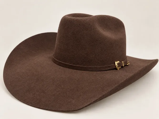 Chapéu Pralana Feltro Marrom Country Cowboy Tamanho G - Sem Uso