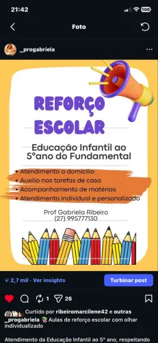 REFORÇO ESCOLAR