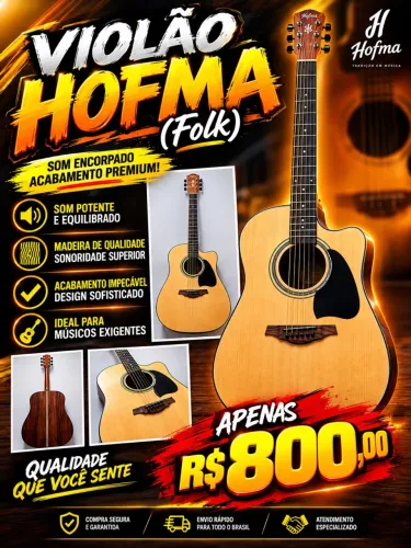 Violão Folk HOFMA