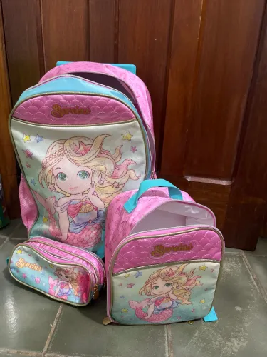 Kit mochila de carrinho SEREIA ROSA