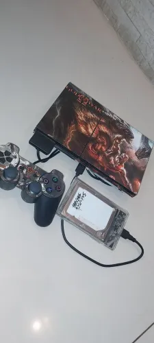 Playstation2 cheio de jogos