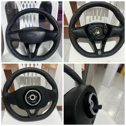 Volante de couro preto Chevrolet 
