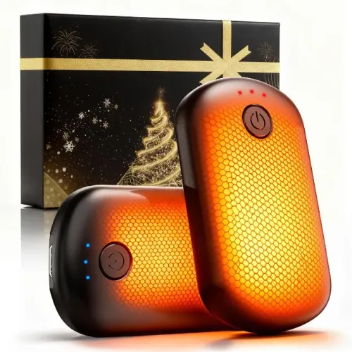 Aquecedor de Mãos Recarregável Bolso 6000mAh 2 Unidades Magnético 24h Novo Lacrado