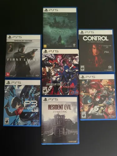 Jogos de PS5 ultra conservados (de coleção, preços individuais na descrição)