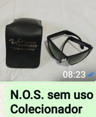 Ray-Ban Folding Wayfarer II Vintage Bausch & Lomb- Frame France- N.O.S.-S/uso Colecionador