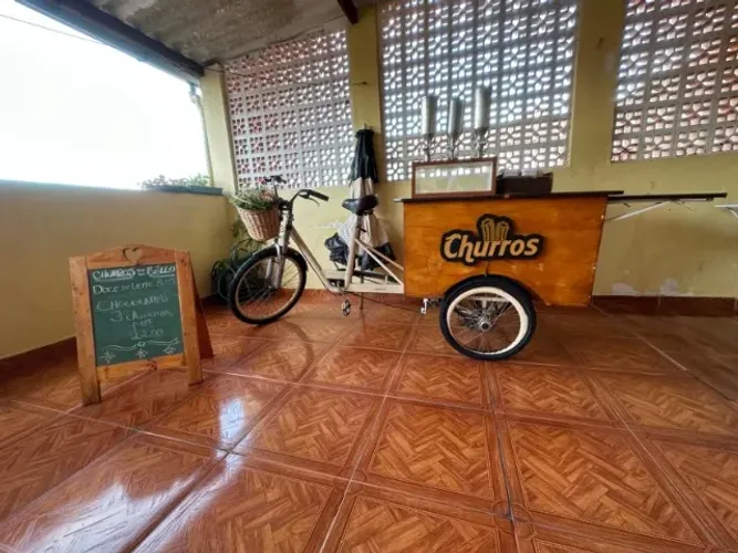 Food Bike / Triciclo para Churros Completo - Nova personalizada + Placa Inclusa