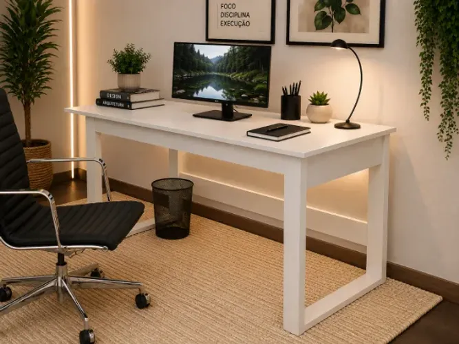 Mesa de Escritório Office Wood Delluxe: L120cm X P60cm x A74cm