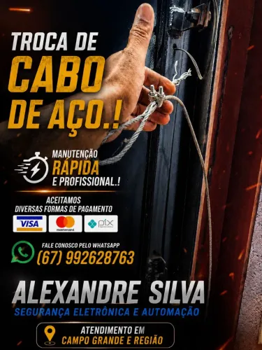 Troca de Cabo de aço de Portão eletrônico (Basculante/elevação)