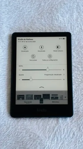 Kindle Paperwhite 11ª Geração (8GB) + Capa (Impecável)