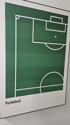 Quadro Decorativo Campo de Futebol 86x60cm