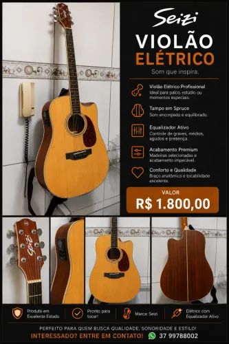 Violão seizi elétrico