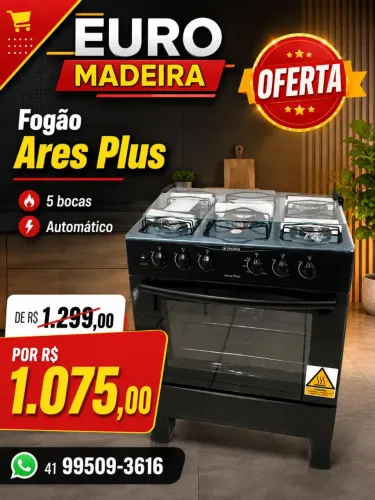 Fogão com 5 bocas - Novo