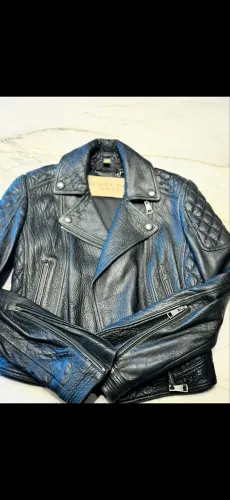 Jaqueta couro Burberry Brit preta