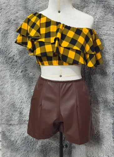 Blusa xadrez feminina 
