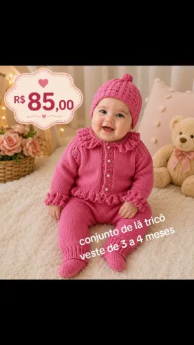 Conjunto de lã para bebê