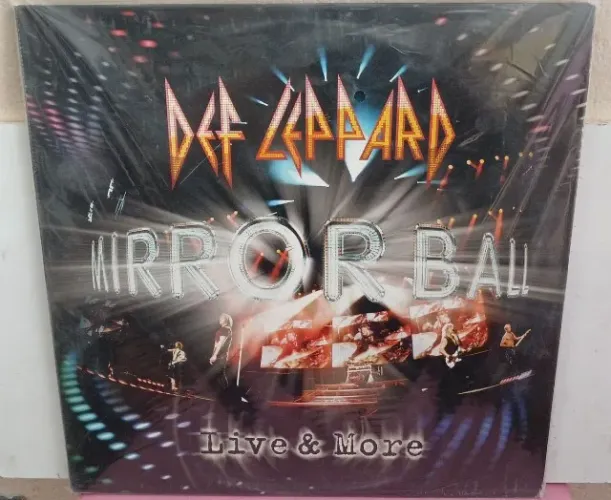 lp disco de vinil - triplo-- def lepard - mirror ball live e more- -lacrado - importado