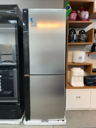 Geladeira Brastemp 500l Inteligente Inverse Inox Bivolt com IA- BRE66AK nova<br>