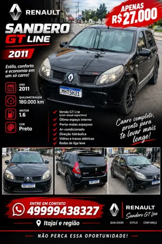 Renault Sandero GT Line Hi-flex 1.6 16V 4P 2011