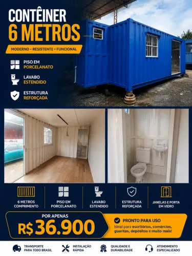 CONTÊINER PARA ESCRITÓRIO COM LAVABO