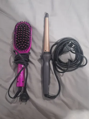 Escova alisadora e baby liss