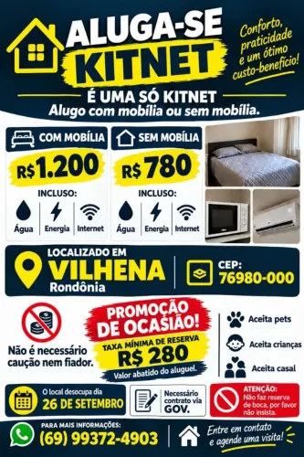ALUGA-SE KITNET<br>