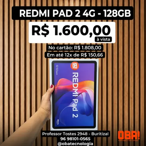 Redmi Pad 2 128 GB 4G - Pega Chip