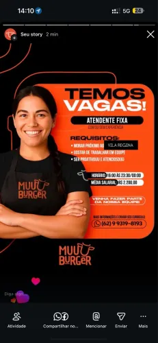 Vaga Atendente Fixo em aberto