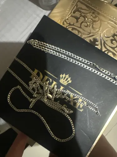 Pulseira e corrente de prata