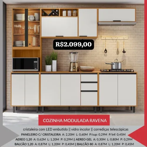Armário de Cozinha Modulada Ravenna