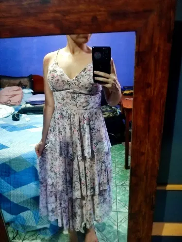 Vestido floral rodado (USADO)