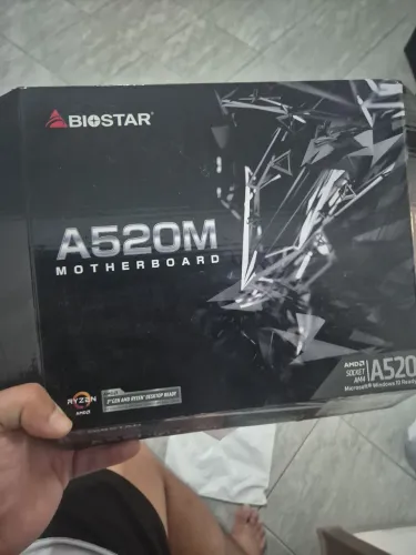 Placa-mãe Biostar A520M AM4 | Ryzen 3000/4000G/5000 | Completa na Caixa