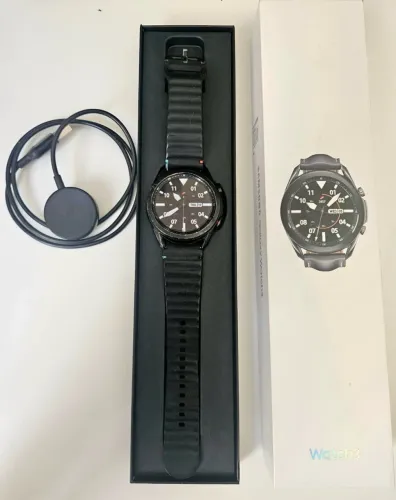 Samsung Galaxy Watch3 45mm Preto + Caixa e Carregador