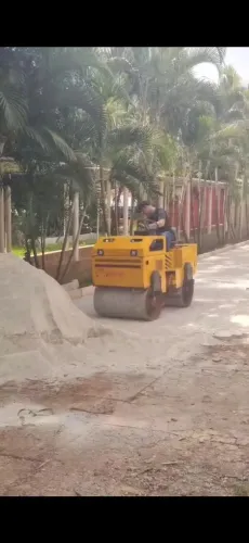 Rolo compactador traçado 1,5 toneladas stone para consertar