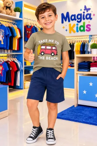 Conjunto para os meninos de 2 ao 8 anos 