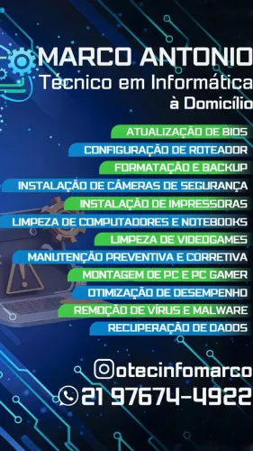 Técnico em Informática à Domicílio - Montagem e Manutenção de Computadores e Notebooks