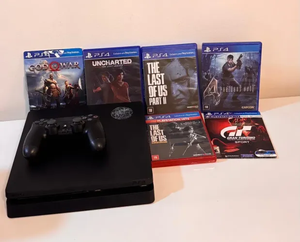 ? OPORTUNIDADE! PS4 + CONTROLE + 6 JOGOS TOP! PREÇO IMPERDÍVEL!