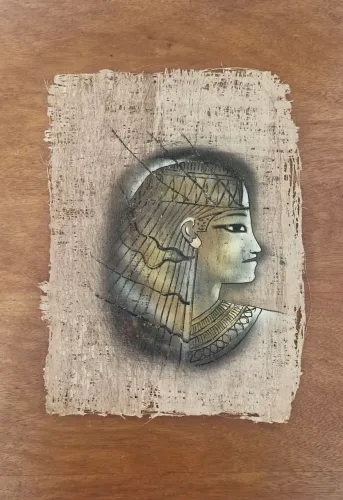 Pintura Em Papiro Egípcio Legítimo - Rainha Cleópatra