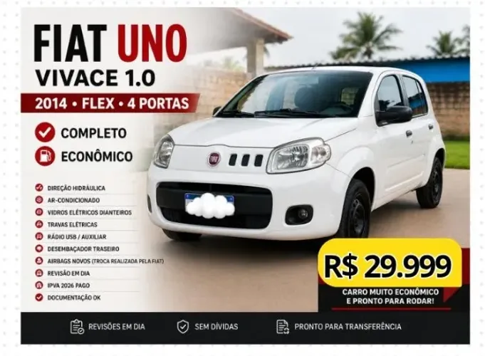 Fiat Uno Vivace/rua 1.0 EVO Fire Flex 8V 5P 2014
