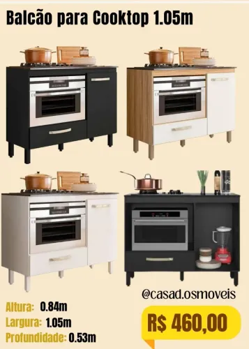 Balcão para fogão Cooktop 5 bocas