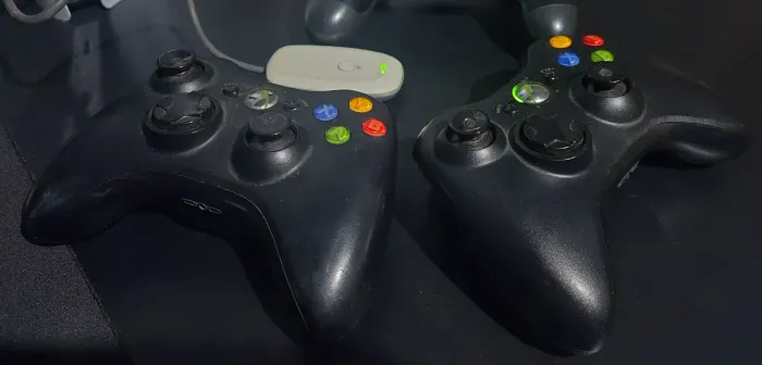 Controle de Xbox 360 e receptor para Windows