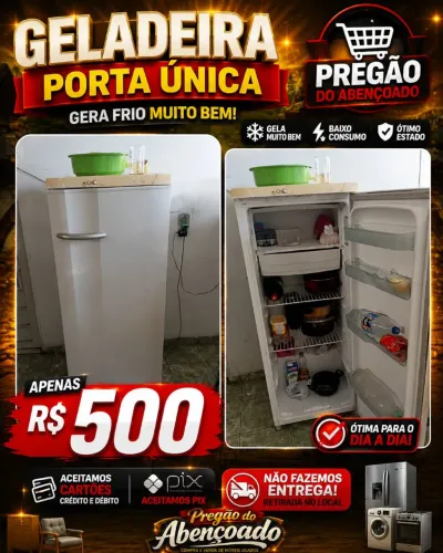 Geladeira Consul funcionando perfeitamente passamos cartão