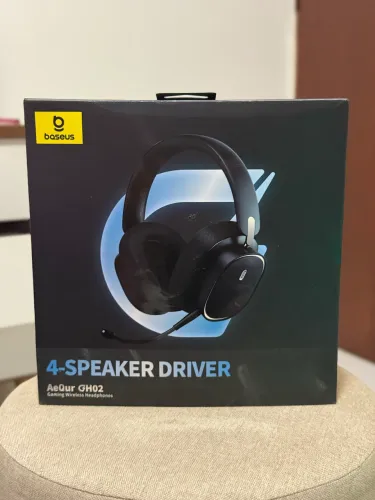 Headset Baseus Gh02 Wireless 2.4 Bluetooth 5.3 Driver 40mm Cor Preto