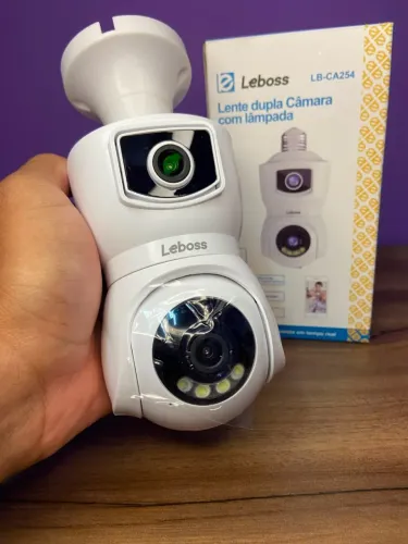 Câmera Lâmpada com Lente Dupla LB-CA254 Leboss