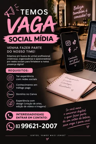 Vaga de emprego social mídia ( marketing