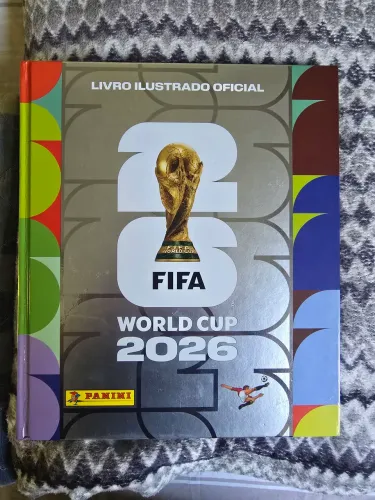 Álbum da copa capa dura prata + figurinhas repetidas