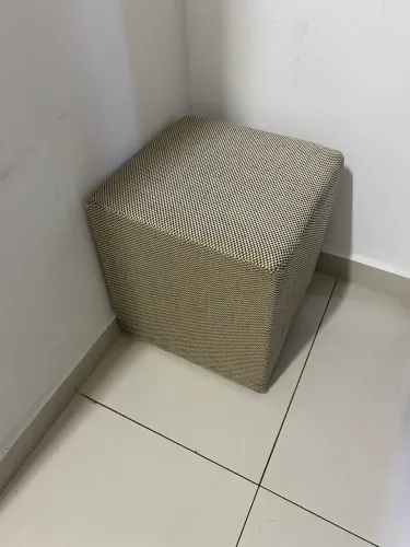 3 Puffs Cubo Estofado - Coringa para sala ou quarto