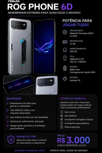 ASUS ROG Phone 6D 12GB/256GB | Android 14 | 165Hz