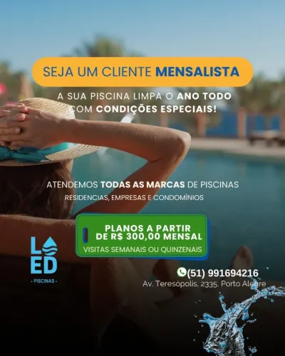 Manutenção de Piscinas em Porto Alegre | Limpeza, Conserto e Produtos