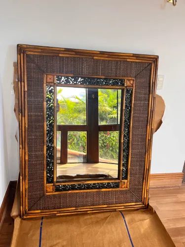 Espelho grande da loja L´Oiel/SP - 115x140- Estilo Balinês