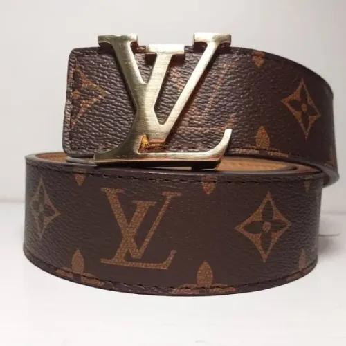 CINTO MASCULINO VS FEMININO UNISSEX MONOGRAM LV COURO CANVAS GENUINO PREMIUM LOUIS VUITTON
